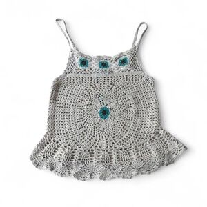 Y2K One Step Up Crochet Tank